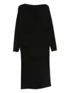 Max Mara Draped Dress In Multi