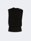 Max Mara Draped Fluid Jersey Top In Black