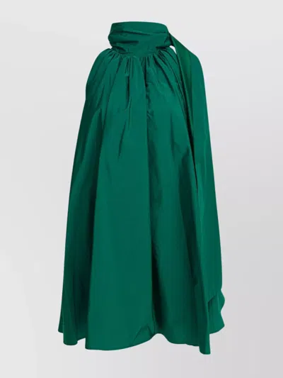 MAX MARA DRAPED HIGH NECKLINE MAXI SLEEVELESS DRESS
