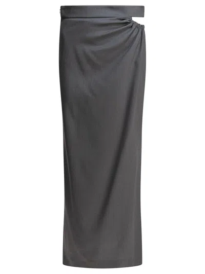 MAX MARA DRAPED HIGH-WAISTED SKIRT MAX MARA
