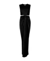 Max Mara Women Panaro Silk Satin Dress In Hourglass In Black