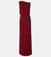 Max Mara Crystal-embellished Asymmetric Maxi Dress In Red