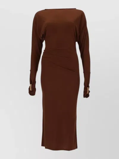 MAX MARA DRAPED MIDI DRESS