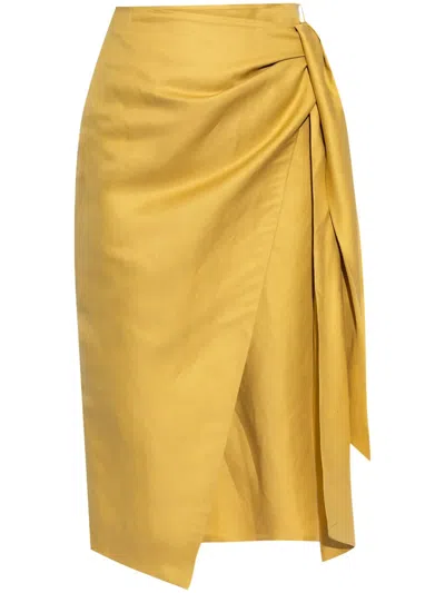 MAX MARA DRAPED MIDI SKIRT