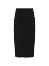 Max Mara Studio Ruched Pencil Skirt In Black