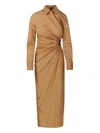 Max Mara Dress Woman Leather In Brown