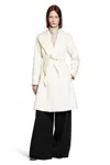 Max Mara Lapel Long-sleeved Coat In White