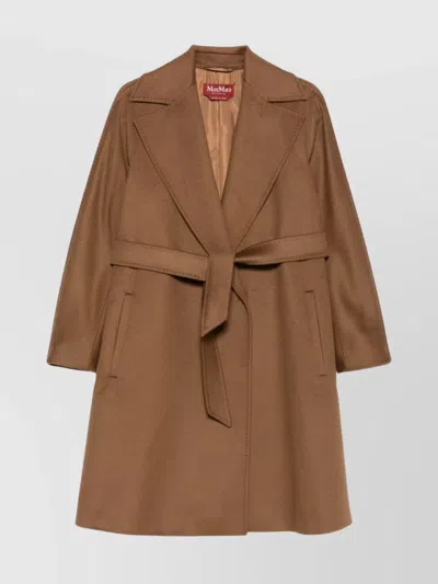 MAX MARA DRAVENNA WOOL BELTED FLARED COAT