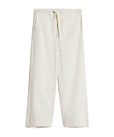 Max Mara Draw Rope Waist Sweatpants In White