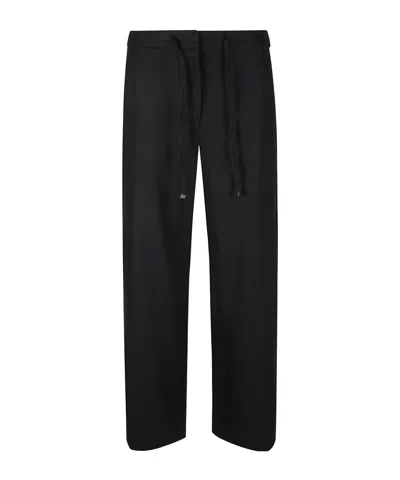 Max Mara Drawstring Casual Pants In Black