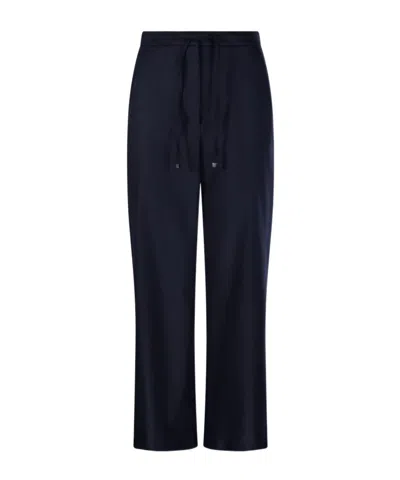 Max Mara Drawstring Casual Pants In Blue