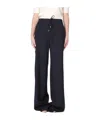 Max Mara Drawstring Casual Pants In Blue