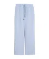Max Mara Drawstring Casual Pants In Blue