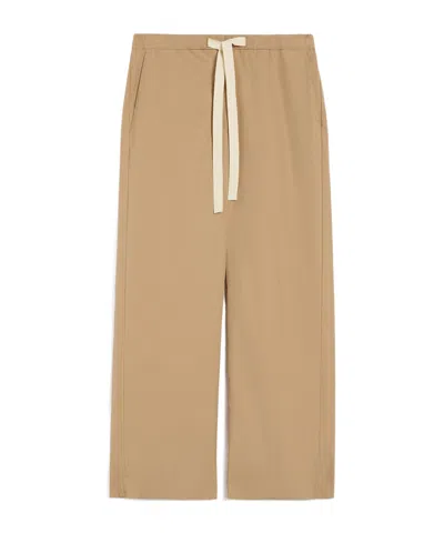 Max Mara Drawstring Casual Pants In Brown