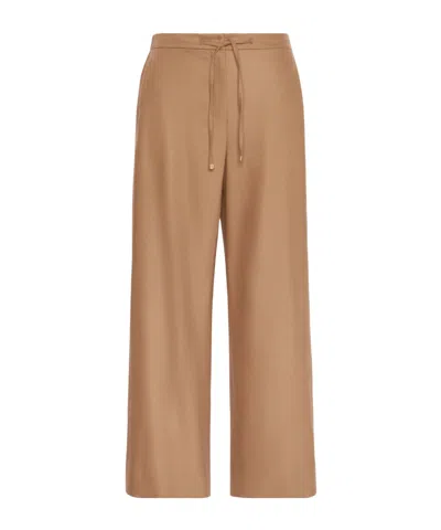 Max Mara Drawstring Casual Pants In Brown