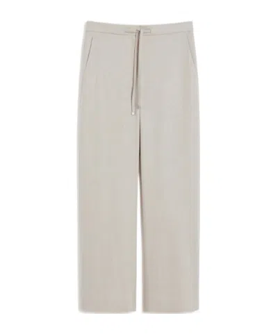 Max Mara Drawstring Casual Pants In Gray