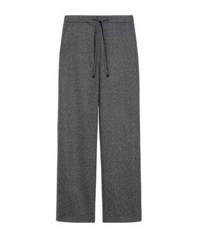 Max Mara Drawstring Casual Pants In Gray