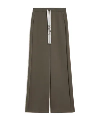 Max Mara Drawstring Casual Pants In Green