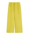 Max Mara Drawstring Casual Pants In Green