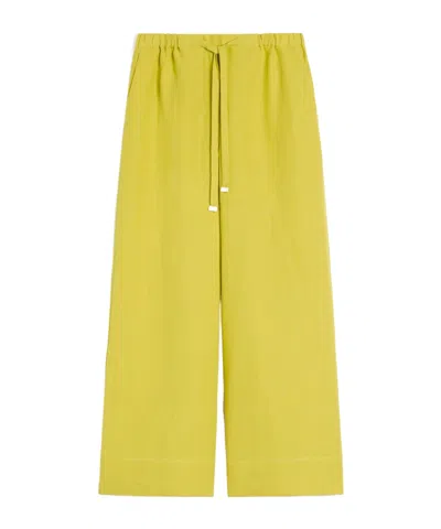 Max Mara Drawstring Casual Pants In Green
