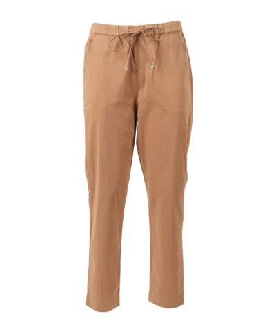 Max Mara Drawstring Casual Pants In Brown