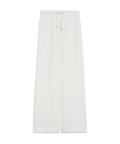 Max Mara Maxmara Trousers Linen Twill In White
