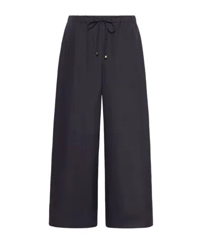 Max Mara Drawstring Casual Pants In Blue