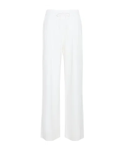 Max Mara Drawstring Casual Pants In White