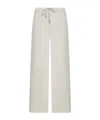 Max Mara Drawstring Casual Pants In White