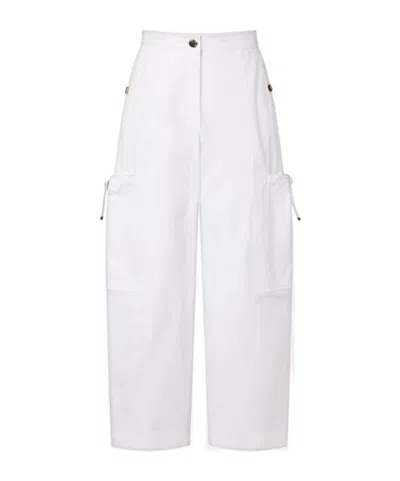 Max Mara Drawstring Detail Casual Pants In White