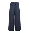 Max Mara Drawstring-detail Wide-leg Jeans In Blue