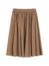 Max Mara Drawstring Elasticated Skirt In Brown