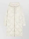 Max Mara Drawstring Hood Long Down Jacket