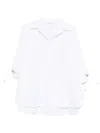 Max Mara Drawstring Layered Blouse In White