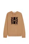 Max Mara Drawstring Long-sleeved Hoodie In Camel