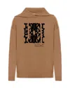 Max Mara Drawstring Long-sleeved Hoodie In Marrone