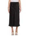 Max Mara Editore Satin Midi Skirt In Black