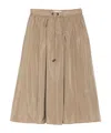Max Mara Drawstring Midi Skirt In Multi