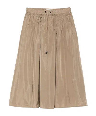Max Mara Drawstring Midi Skirt In Multi