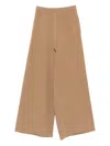 Max Mara Drawstring Palazzo Pants In Brown