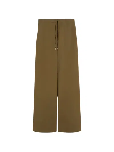 Max Mara Meditto Belted Wide-leg Trousers In Gold