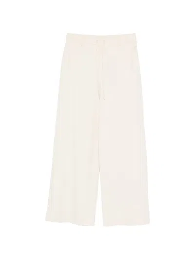 Max Mara Drawstring Palazzo Pants In Neutral