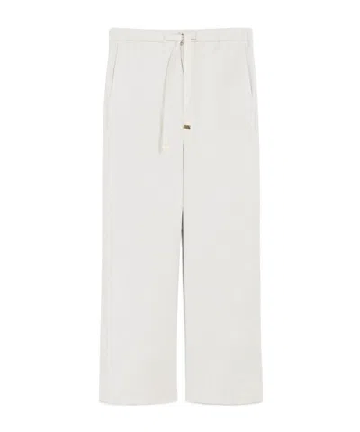 Max Mara 's  Drawstring Straight Leg Pants In White