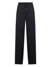 Max Mara Blue Wool Canvas Berard Trousers In Black