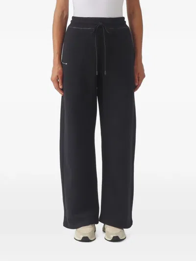 Max Mara Drawstring Wide-leg Track Pants In Black