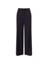 Max Mara Drawstring Wide-leg Trousers In Blue