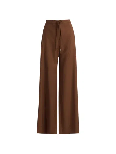 Max Mara Drawstring Wide-leg Trousers In Black