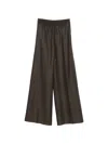 Max Mara Drawstring Wide-leg Trousers In Brown