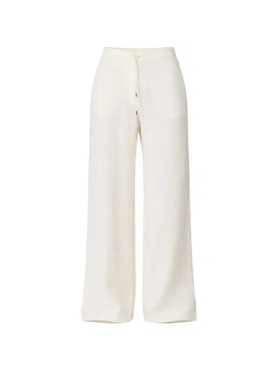 Max Mara Drawstring-fastening Trousers In White