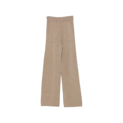 Max Mara Drawstring-waist Knitted Trousers In Neutral